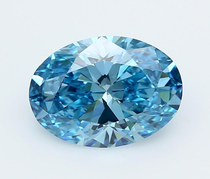 2.50 Ct. Fancy Vivid  Blue Oval Lab Grown Diamond