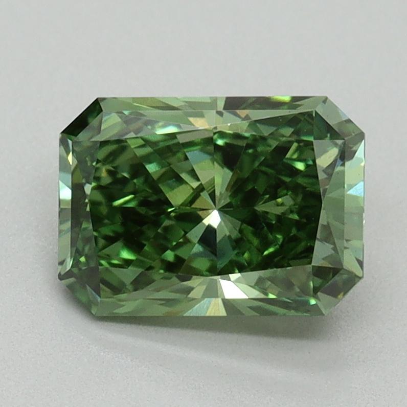 1.51 Ct. Fancy Vivid Green Radiant Lab Grown Diamond