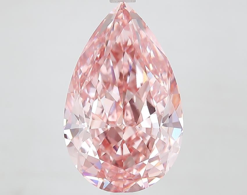 7.09 Ct. Fancy Vivid Pink Pear Lab Grown Diamond