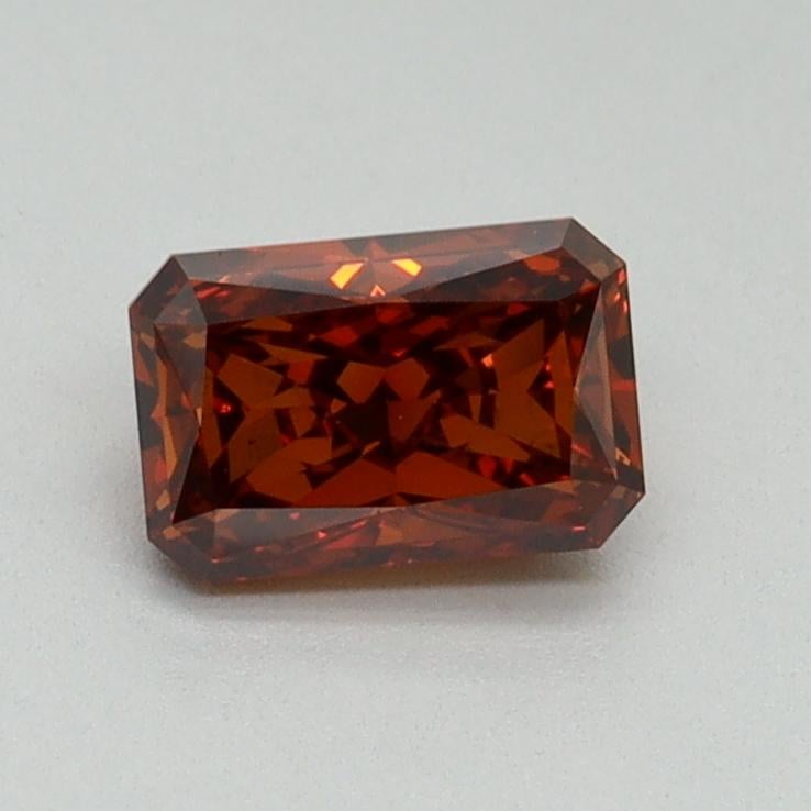 0.68 Ct. Fancy Vivid Orange Radiant Lab Grown Diamond