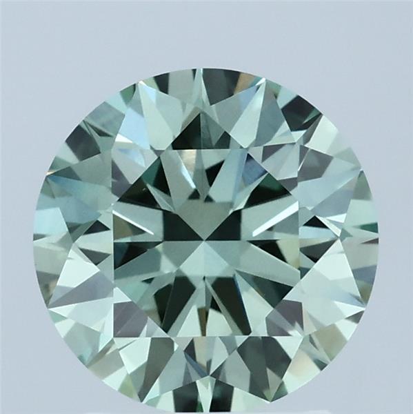2.06 Ct. Fancy Intense  Green Round Lab Grown Diamond