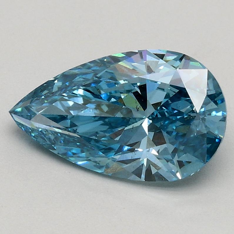 1.00 Ct. Fancy Vivid Blue Pear Lab Grown Diamond