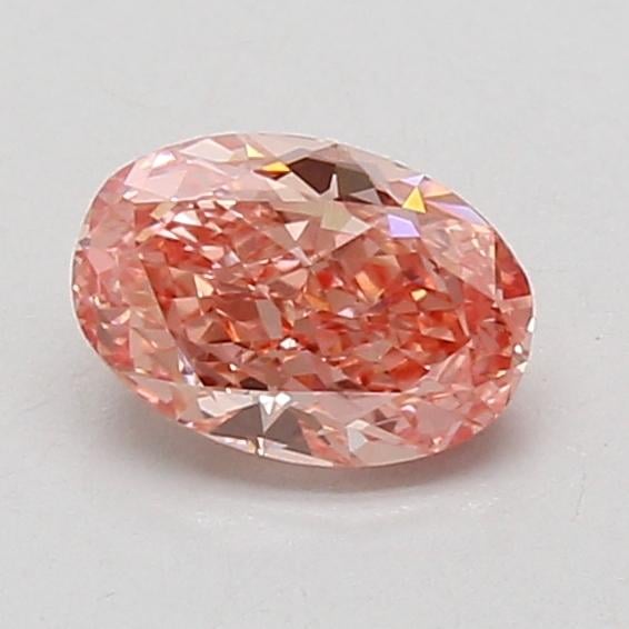 0.90 Ct. Fancy Vivid Pink Oval Lab Grown Diamond