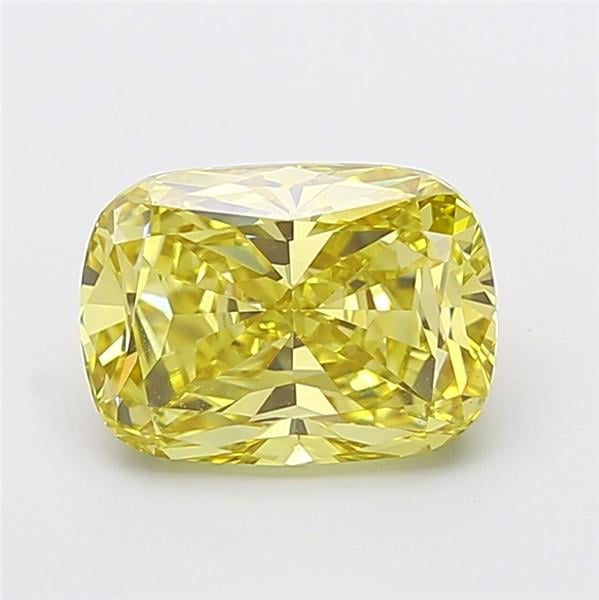 3.50 Ct. Fancy Intense Yellow Cushion Lab Grown Diamond