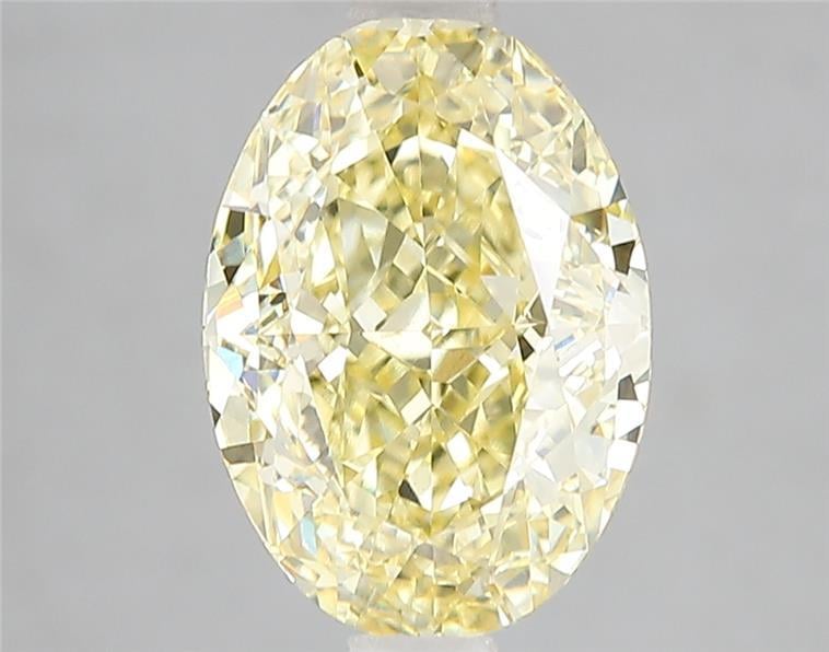 3.12 Ct. Fancy Vivid Yellow Oval Lab Grown Diamond