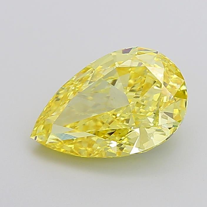 4.31 Ct. Fancy Intense Yellow Pear Lab Grown Diamond