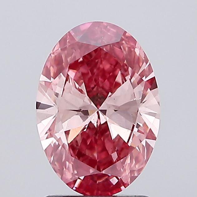 1.63 Ct. Fancy Vivid Pink Oval Lab Grown Diamond