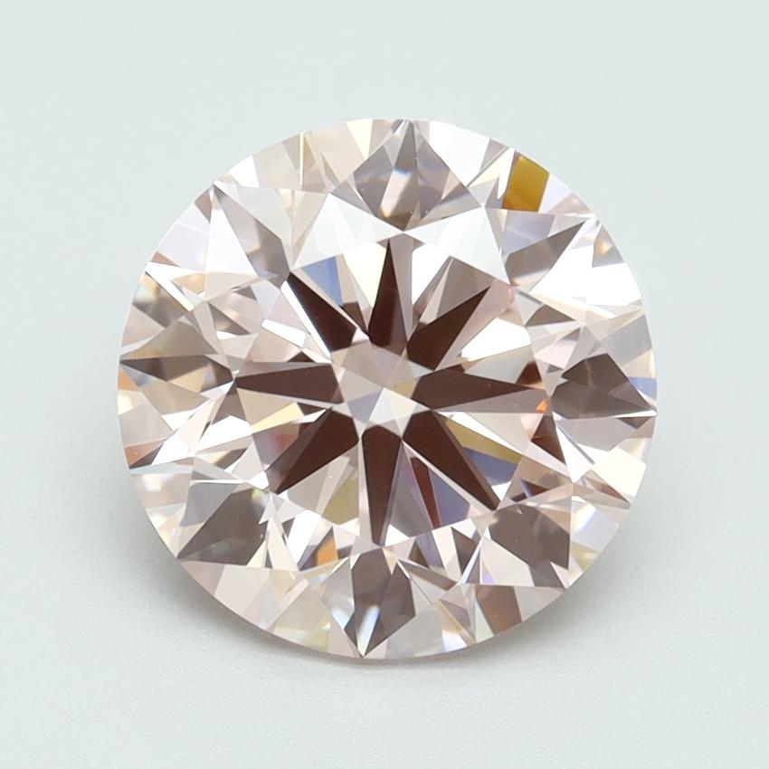 3.04 Ct. Fancy Intense Pink Round Lab Grown Diamond