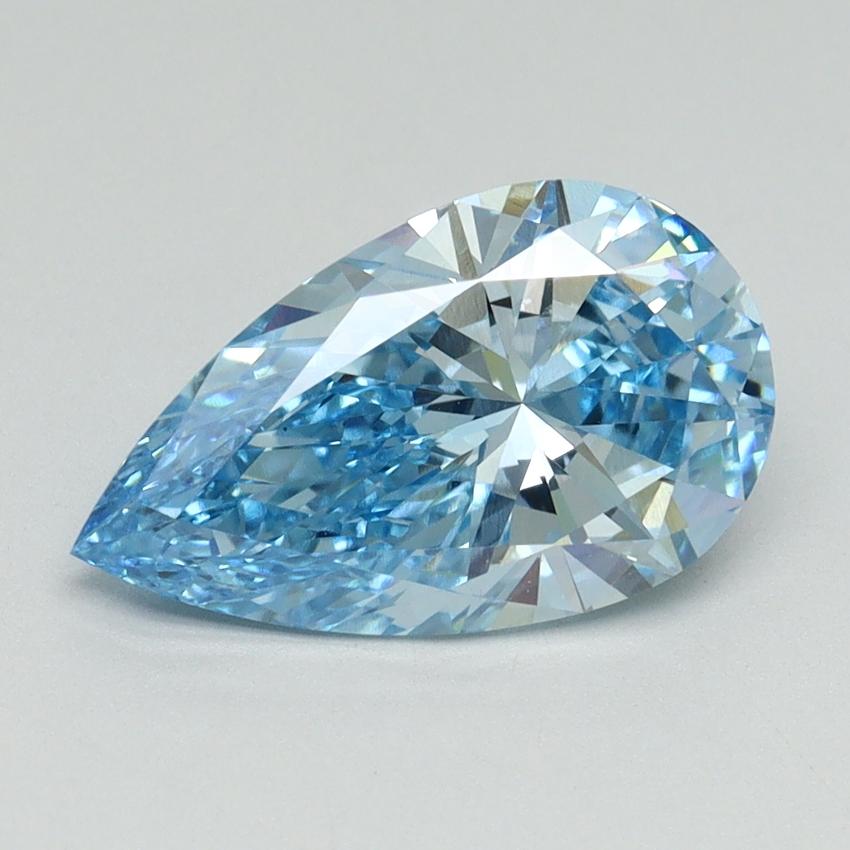 2.10 Ct. Fancy Vivid Blue Pear Lab Grown Diamond