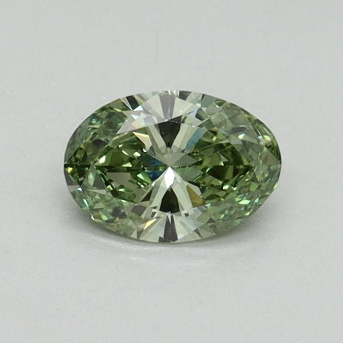 0.37 Ct. Fancy Vivid Green Oval Lab Grown Diamond