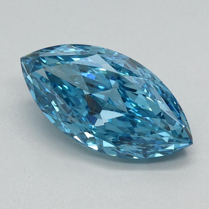 1.11 Ct. Fancy Vivid Blue Marquise Lab Grown Diamond