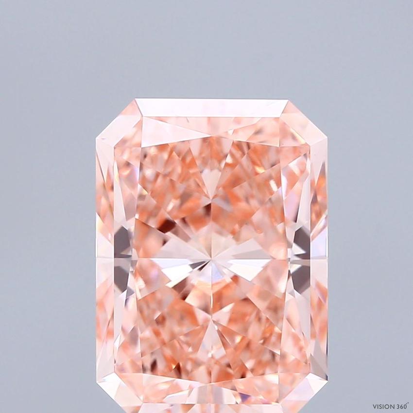 5.04 Ct. Fancy Vivid Pink Radiant Lab Grown Diamond