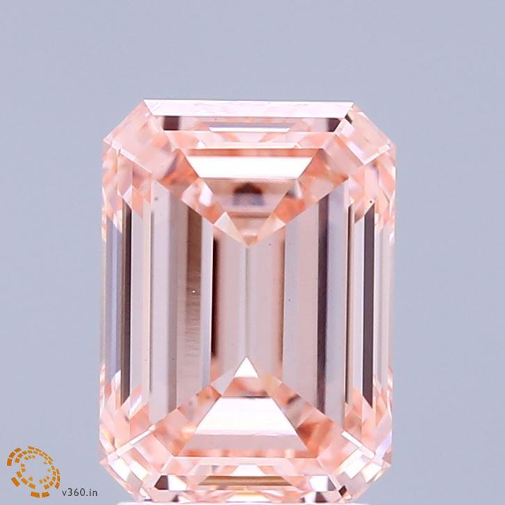 3.04 Ct. Fancy Intense Pink Emerald Lab Grown Diamond
