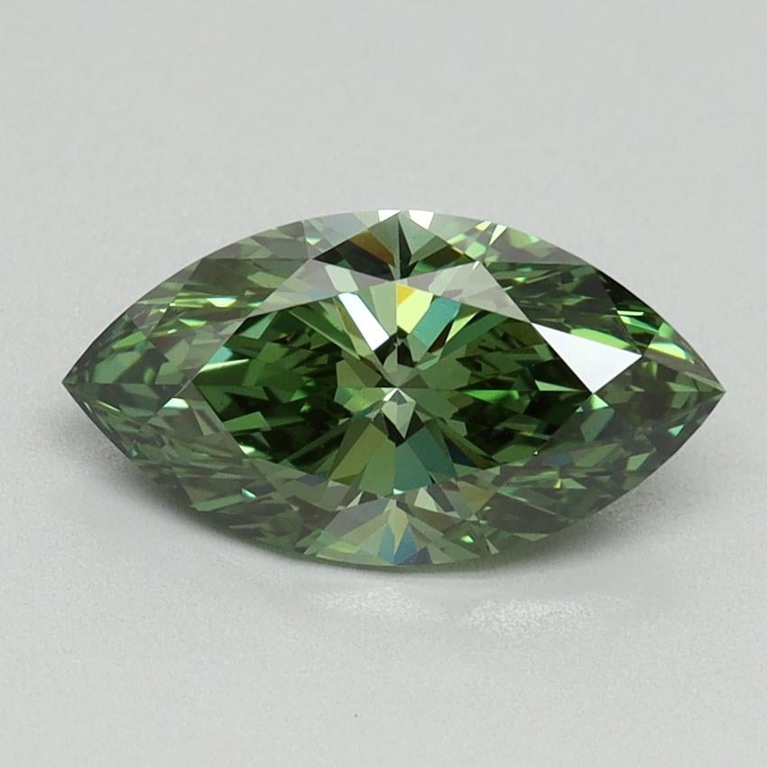 1.51 Ct. Fancy Vivid Green Marquise Lab Grown Diamond