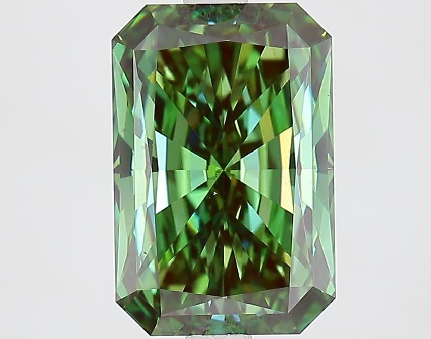 3.50 Ct. Fancy Vivid Green Radiant Lab Grown Diamond