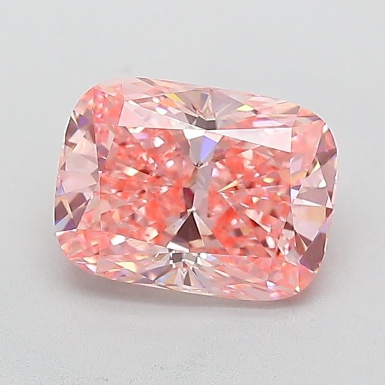 2.04 Ct. Fancy Vivid  Pink Cushion Lab Grown Diamond