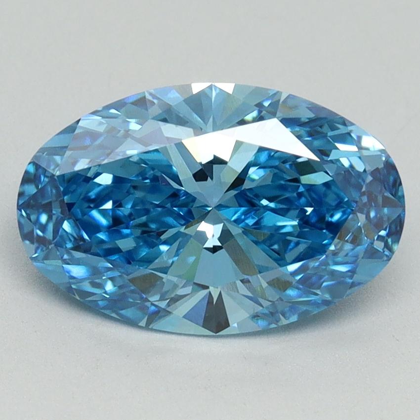 2.24 Ct. Fancy Vivid Blue Oval Lab Grown Diamond