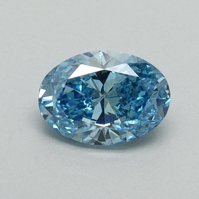 0.50 Ct. Fancy Vivid Blue Oval Lab Grown Diamond