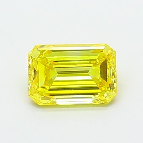 0.76 Ct. Fancy Vivid  Yellow Emerald Lab Grown Diamond