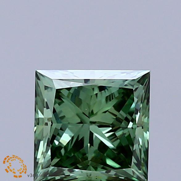 1.36 Ct. Fancy Vivid Green Princess Lab Grown Diamond