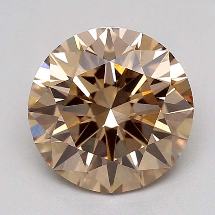 1.53 Ct. Light  Brown Round Lab Grown Diamond
