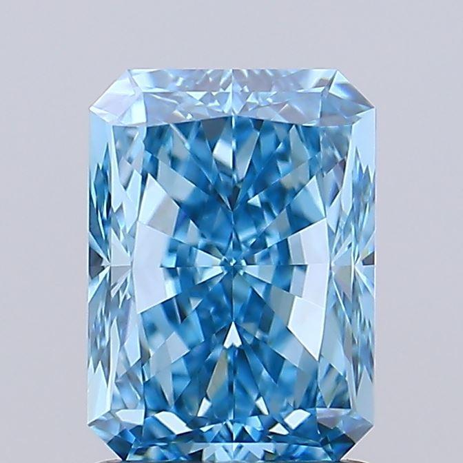 1.51 Ct. Fancy Vivid Blue Radiant Lab Grown Diamond