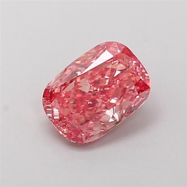 0.68 Ct. Fancy Vivid Pink Cushion Lab Grown Diamond