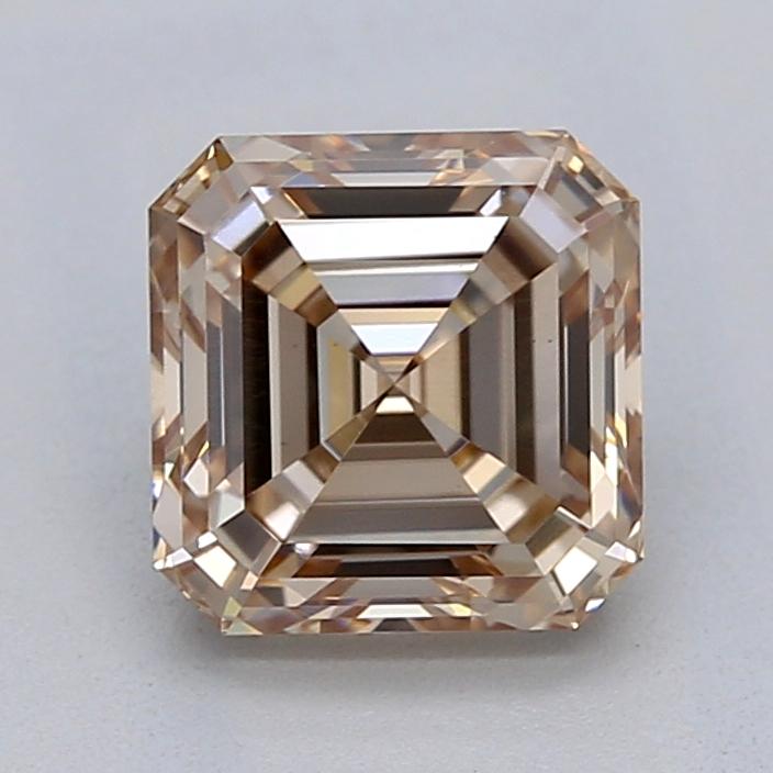 1.05 Ct. Light  Brown Asscher Lab Grown Diamond