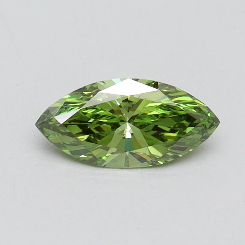 0.52 Ct. Fancy Vivid Green Marquise Lab Grown Diamond