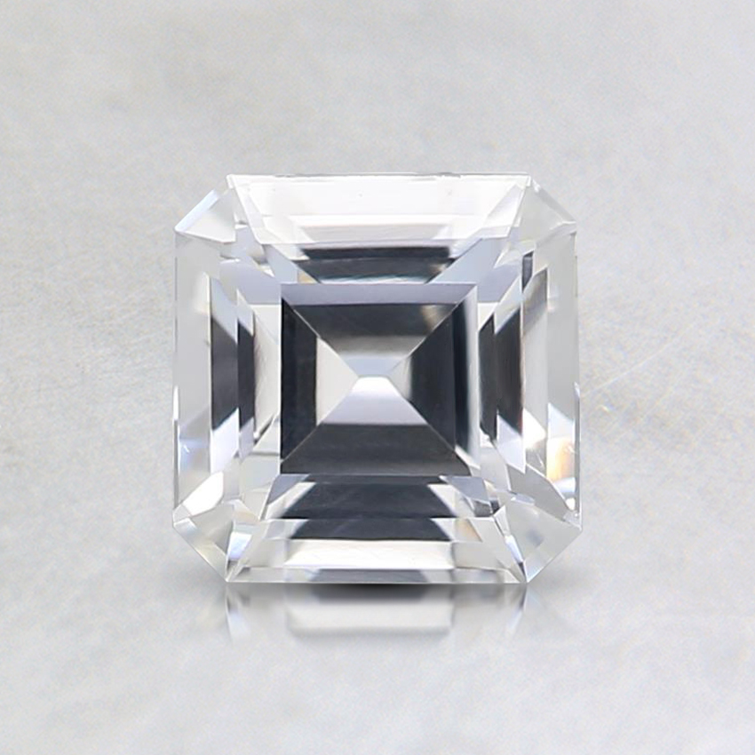 5.5mm White Asscher Sapphire