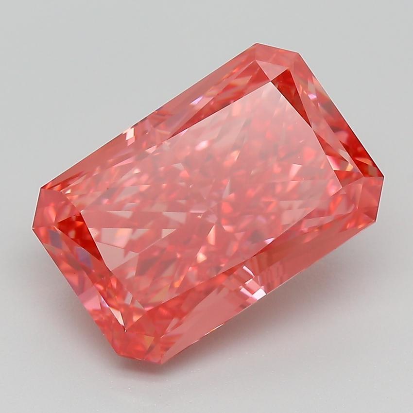 6.32 Ct. Fancy Vivid Pink Radiant Lab Grown Diamond