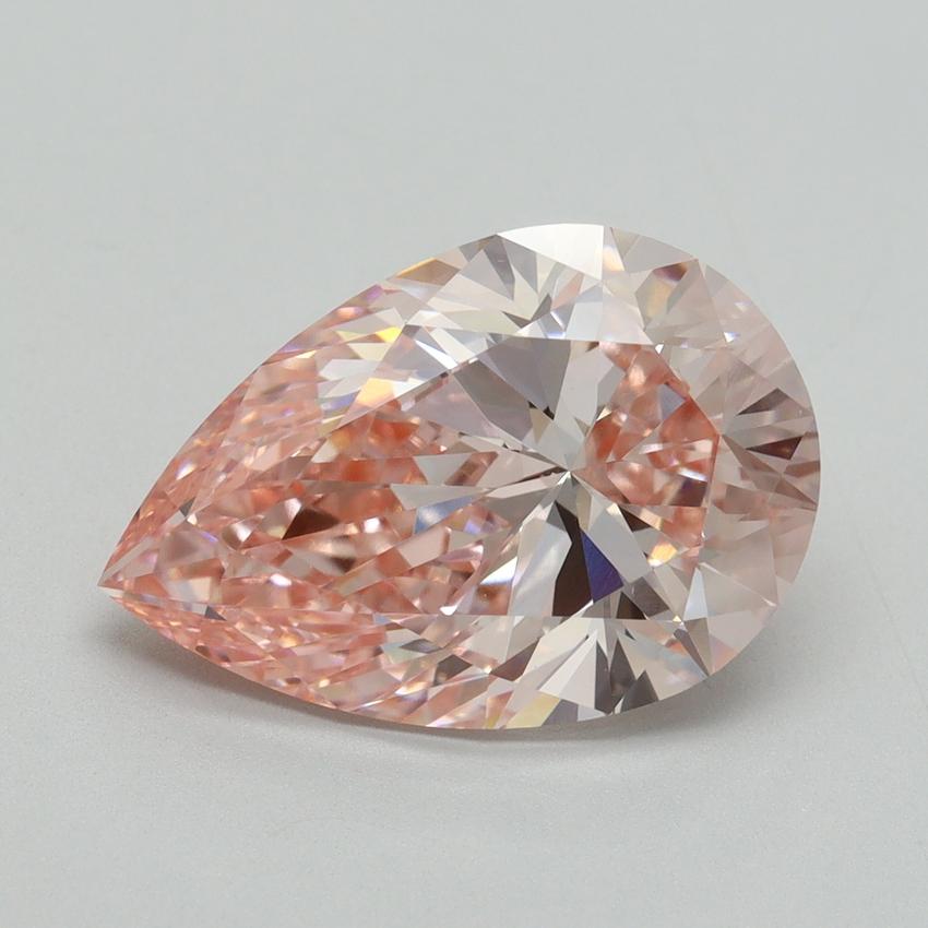 5.39 Ct. Fancy Intense Pink Pear Lab Grown Diamond