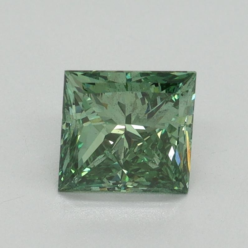 1.00 Ct. Fancy Vivid Green Princess Lab Grown Diamond