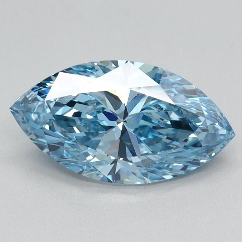 1.17 Ct. Fancy Vivid Blue Marquise Lab Grown Diamond