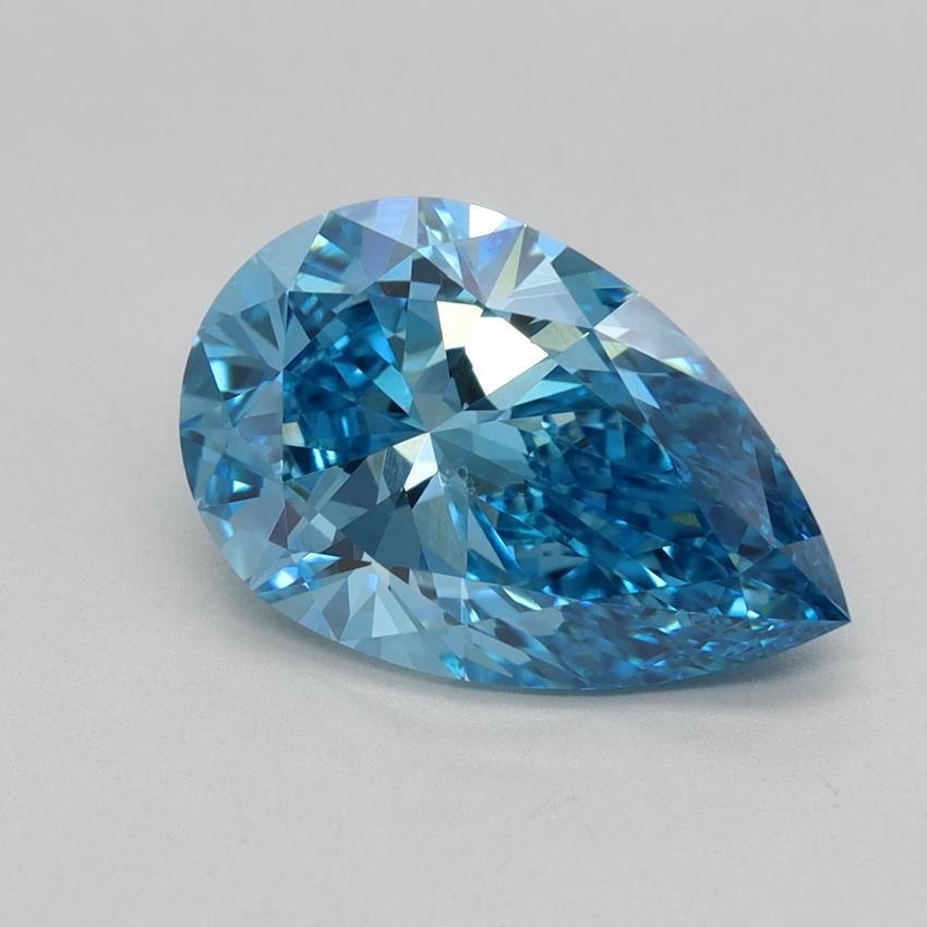 2.20 Ct. Fancy Vivid Blue Pear Lab Grown Diamond