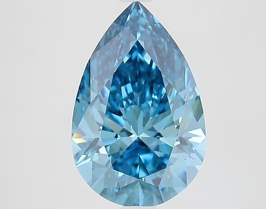 3.07 Ct. Fancy Vivid Blue Pear Lab Grown Diamond