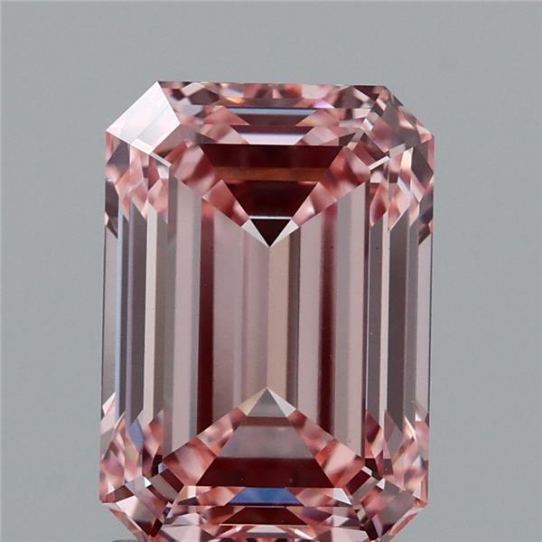 2.22 Ct. Fancy Vivid Pink Emerald Lab Grown Diamond