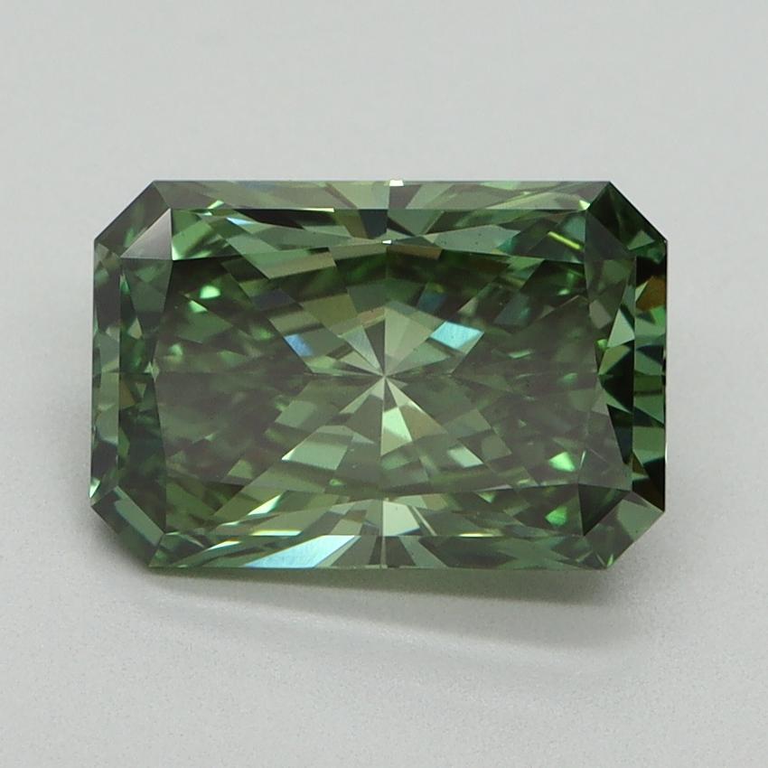 2.48 Ct. Fancy Vivid Green Radiant Lab Grown Diamond