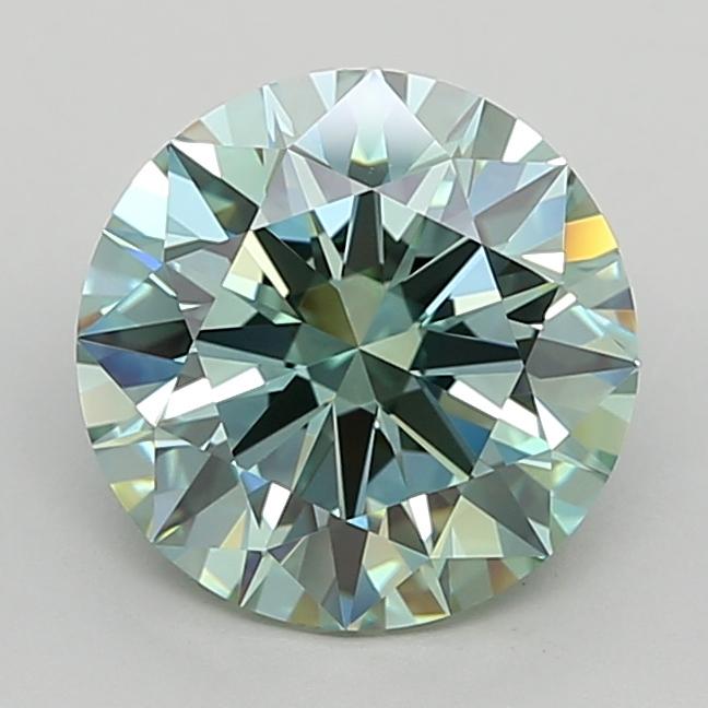 3.20 Ct. Fancy Intense  Green Round Lab Grown Diamond