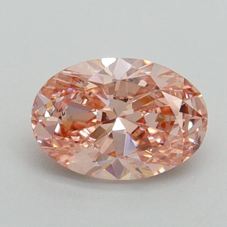 0.91 Ct. Fancy Intense Pink Oval Lab Grown Diamond