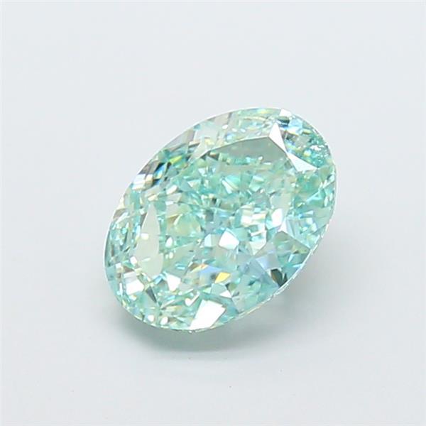 2.09 Ct. Fancy Vivid  Green Oval Lab Grown Diamond