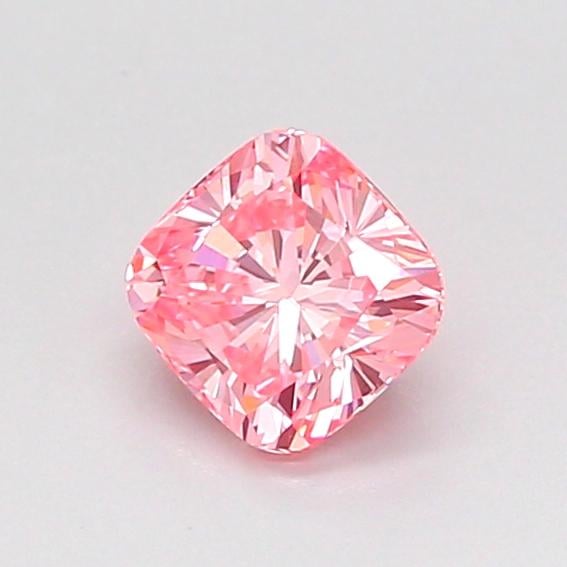 0.53 Ct. Fancy Vivid Pink Cushion Lab Grown Diamond