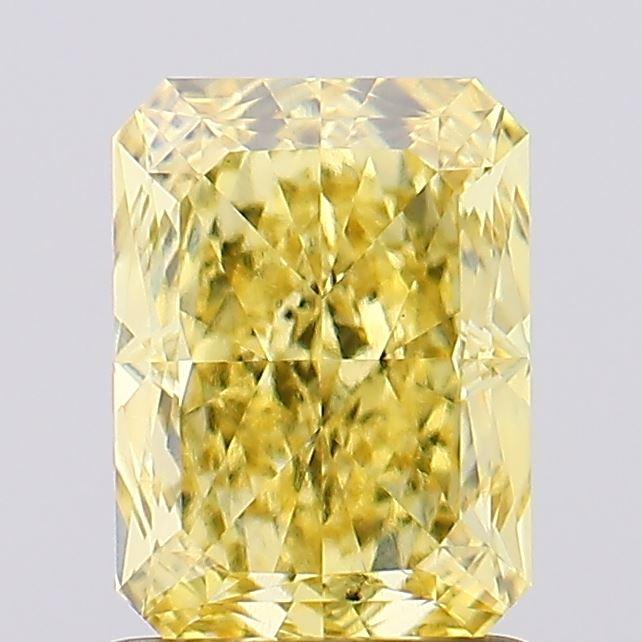 1.58 Ct. Fancy Vivid  Yellow Radiant Lab Grown Diamond