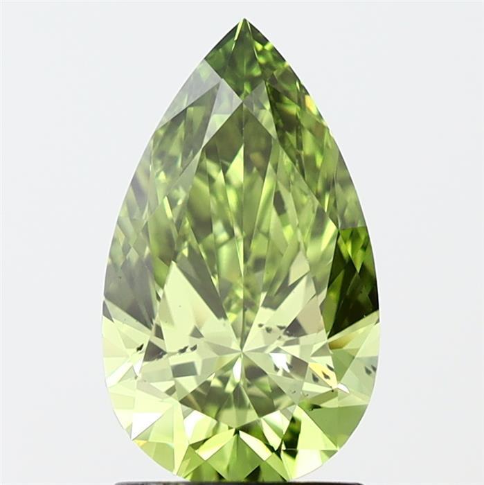 1.81 Ct. Fancy Vivid Green Pear Lab Grown Diamond