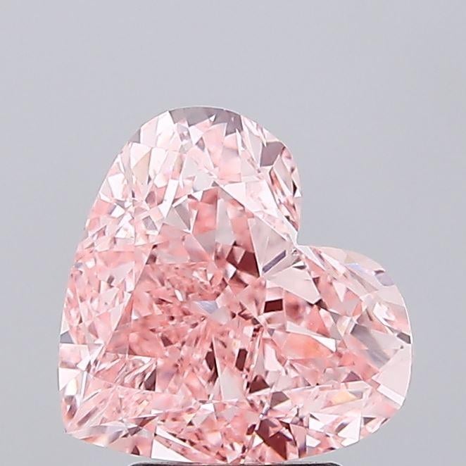 3.98 Ct. Fancy Vivid Pink Heart Lab Grown Diamond