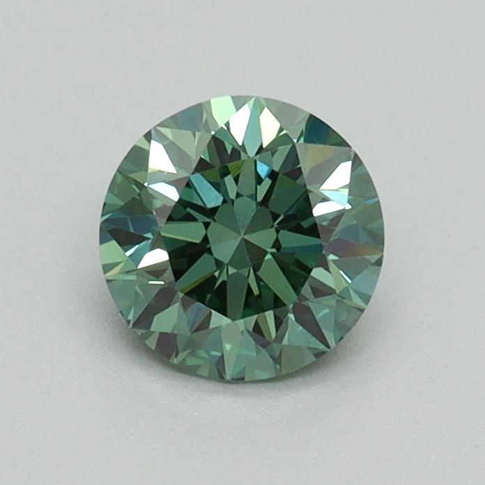 0.65 Ct. Fancy Vivid Green Round Lab Grown Diamond