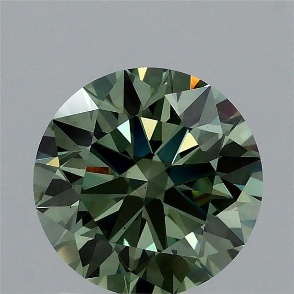 1.70 Ct. Fancy Vivid Green Round Lab Grown Diamond