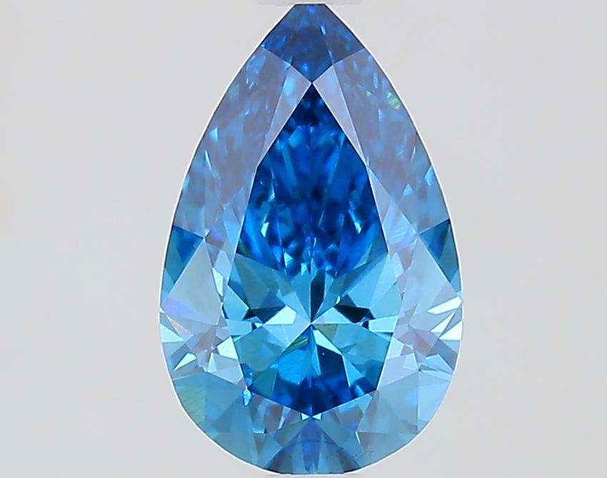 1.22 Ct. Fancy Vivid Blue Pear Lab Grown Diamond