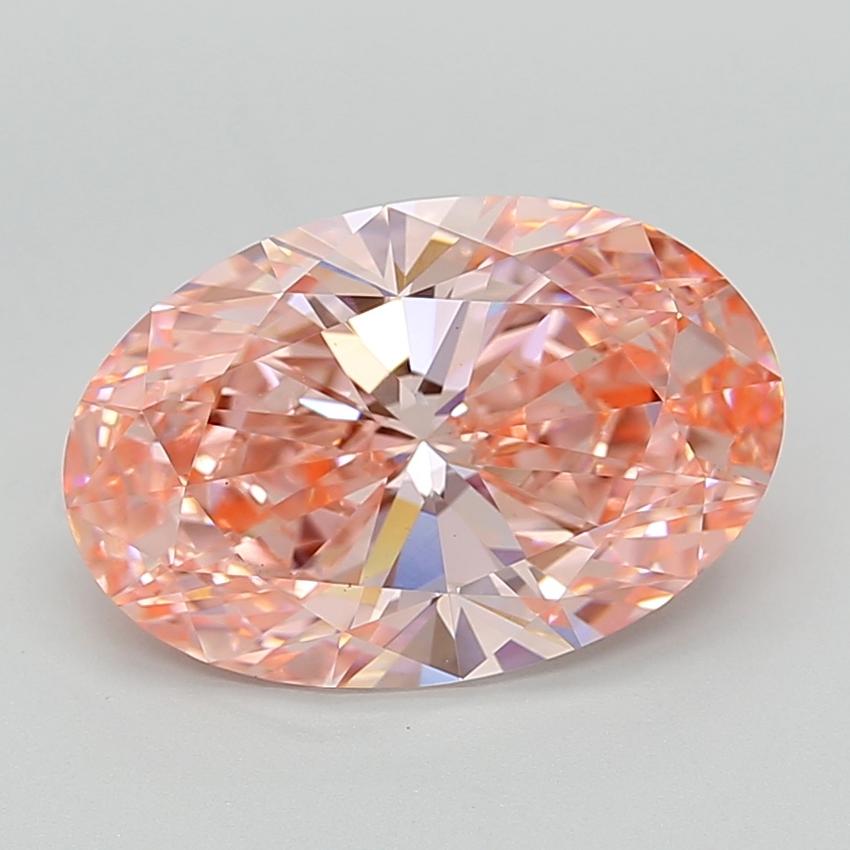 5.04 Ct. Fancy Vivid  Pink Oval Lab Grown Diamond