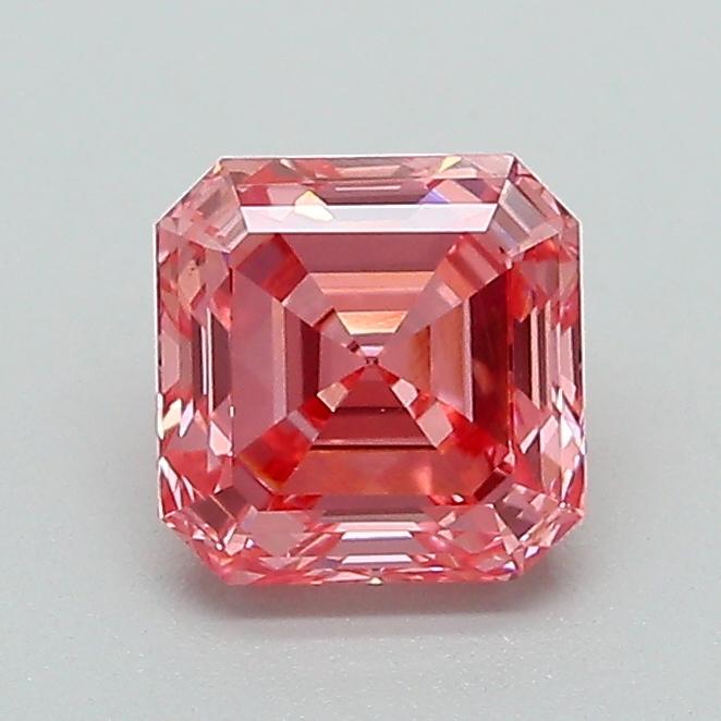 1.04 Ct. Fancy Vivid Pink Asscher Lab Grown Diamond